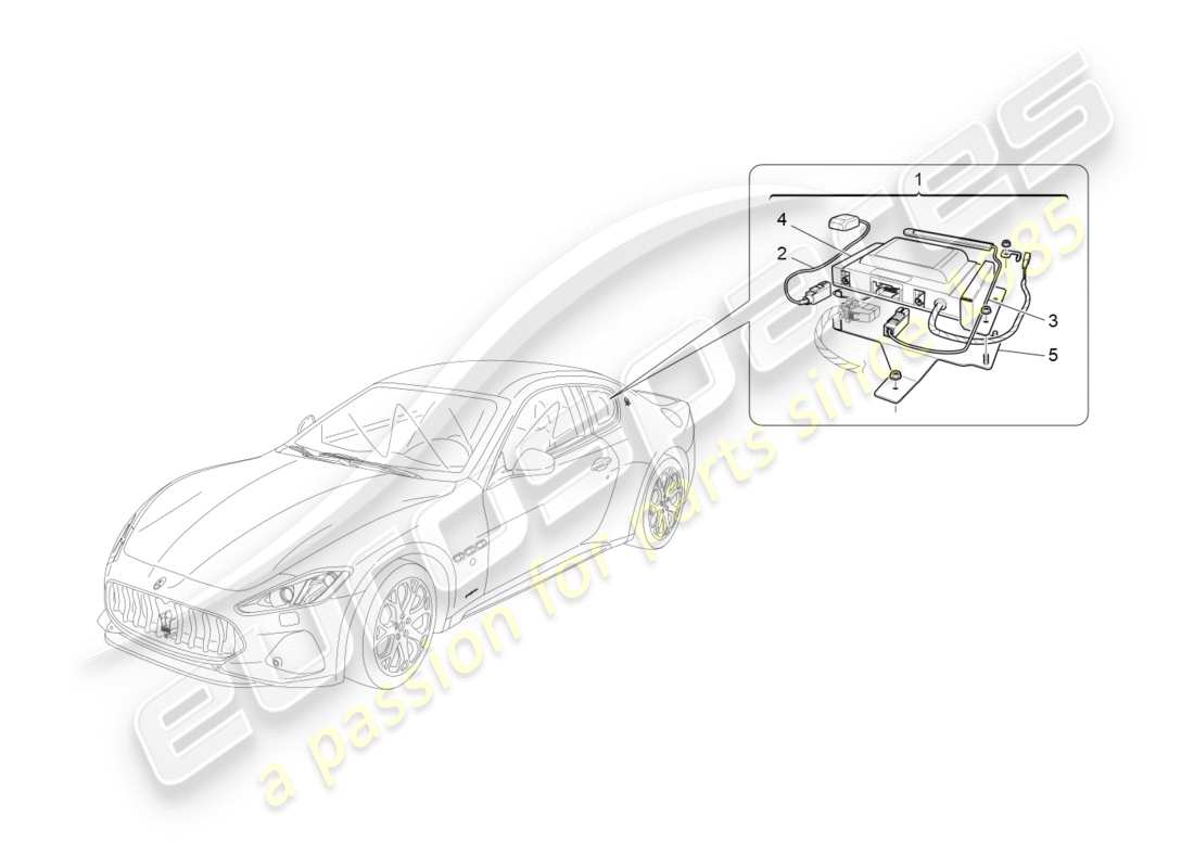 un diagramma delle parti dal catalogo delle parti maserati granturismo s (2020)