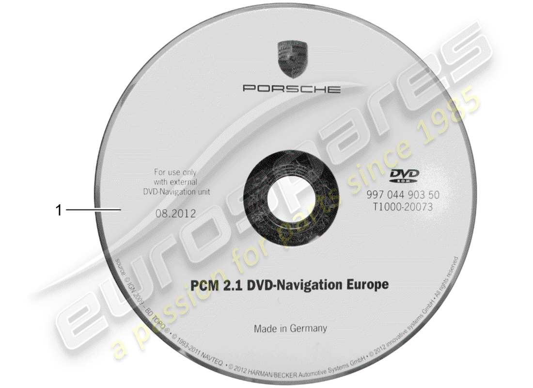 porsche 2008 (tequipment) navigazione diagramma delle parti