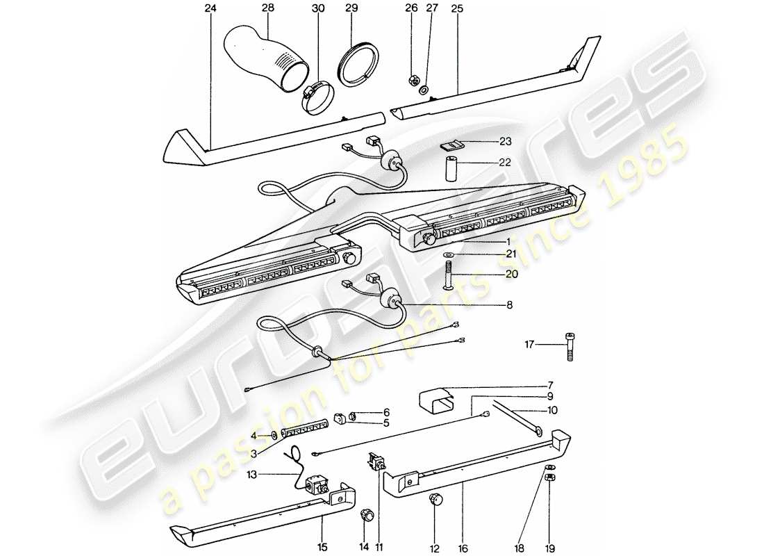 porsche 1977 (911) condizionatore - jet - accessori diagramma delle parti
