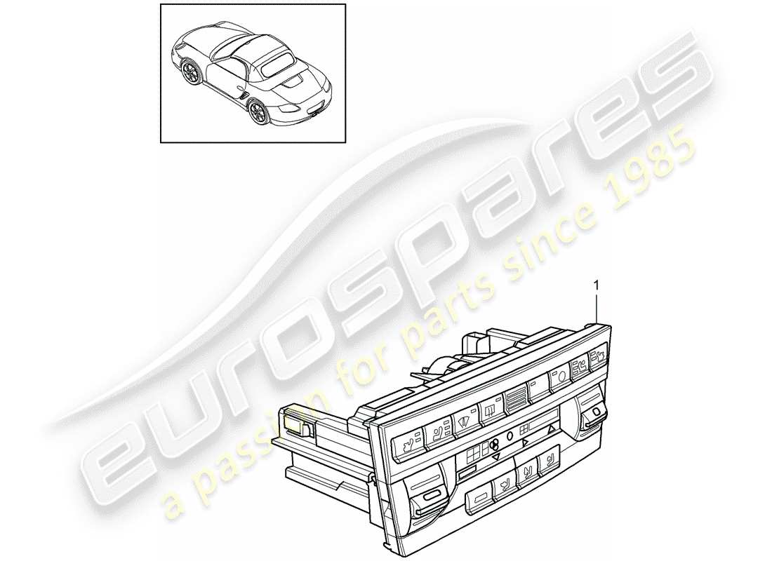 porsche 2009 (987 boxster) interruttore di comando diagramma delle parti