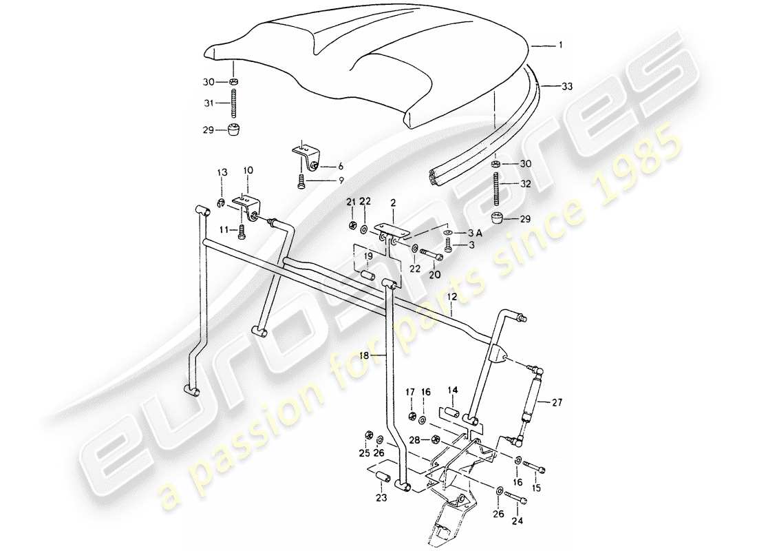 porsche 1990 (964) rivestimento posteriore schema delle parti