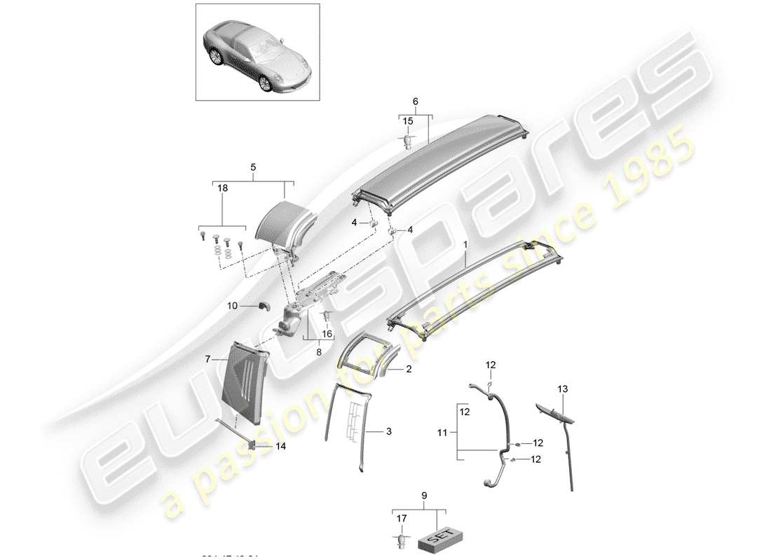 porsche 2020 (991-2) ordinare diagramma delle parti
