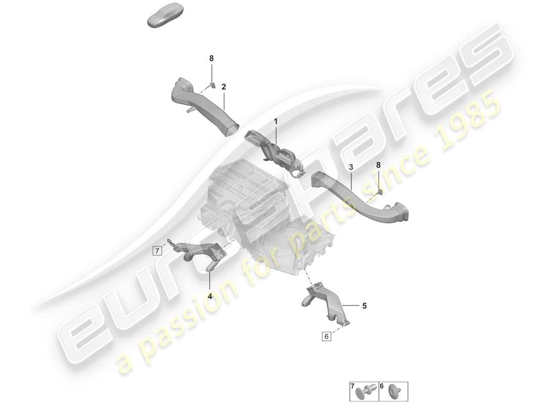 porsche 2020 (992-1) condizionatore diagramma delle parti