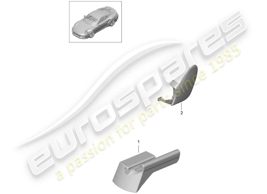porsche 991 turbo (2020) sedile sportivo plus schema delle parti