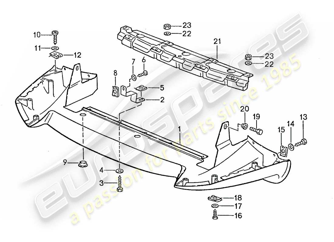 porsche 1990 (928) diagramma delle parti spoiler