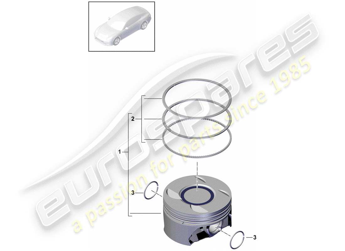 porsche 2020 (panamera 971-1) pistone diagramma delle parti