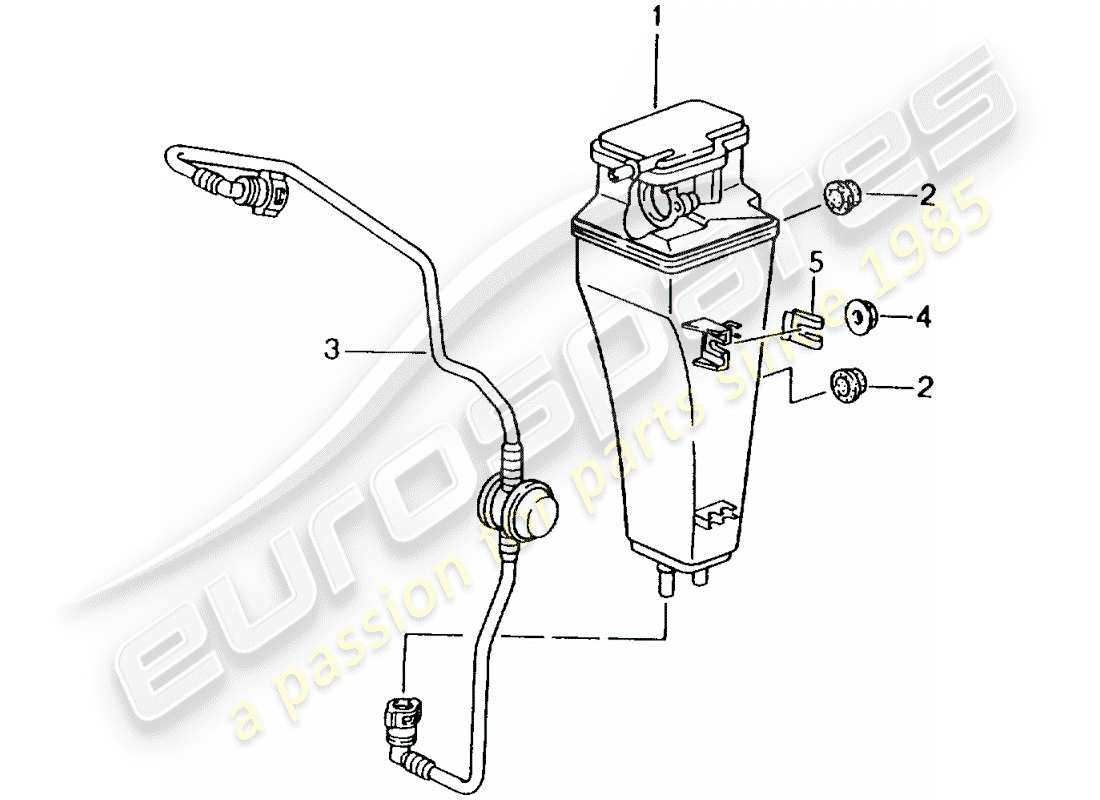 porsche 2003 (996 gt3) contenitore per emissioni evaporative diagramma delle parti