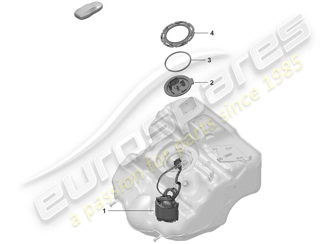 porsche 2020 (992-1) pompa di benzina diagramma delle parti