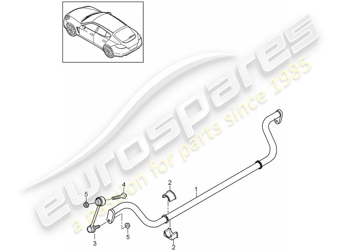 porsche 2015 (panamera 970) stabilizzatore diagramma delle parti