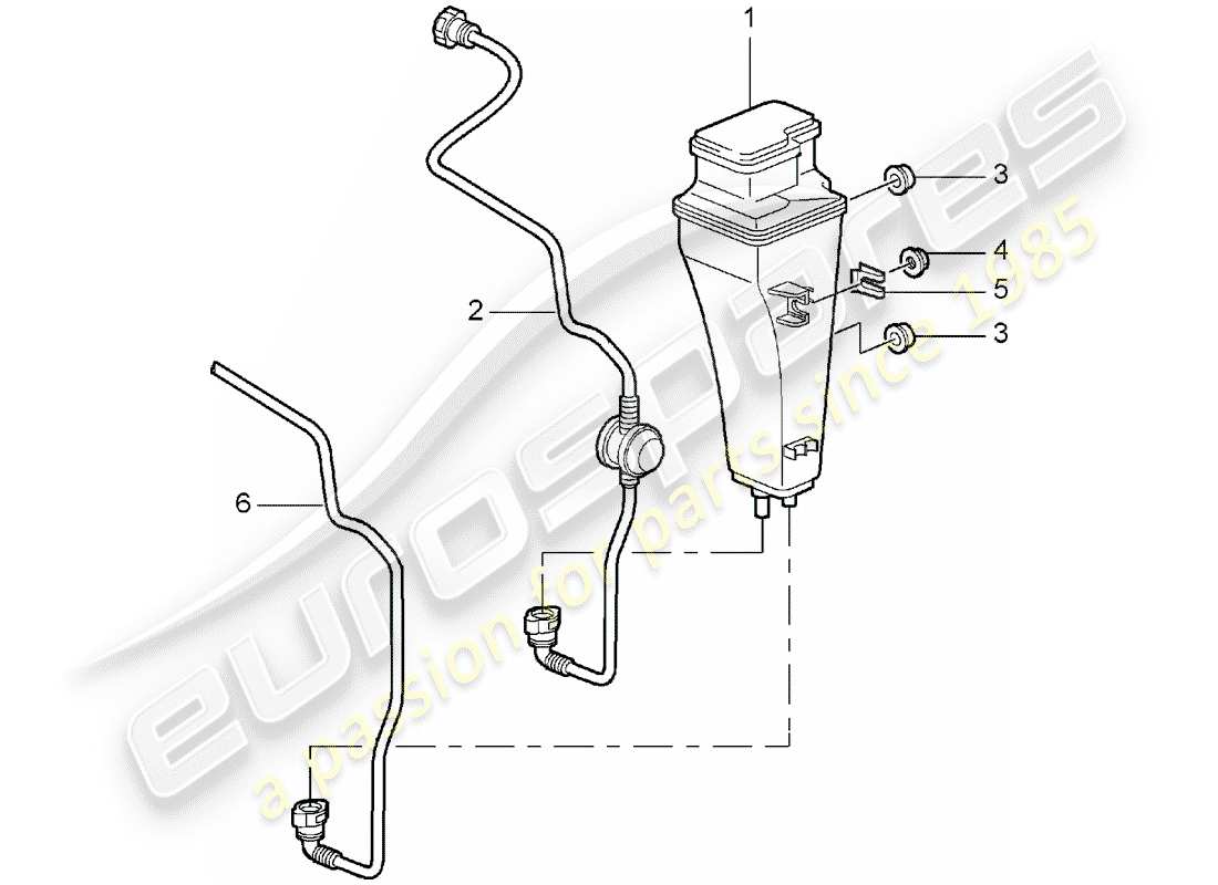 porsche 2008 (987 boxster) schema delle parti del contenitore per emissioni evaporative