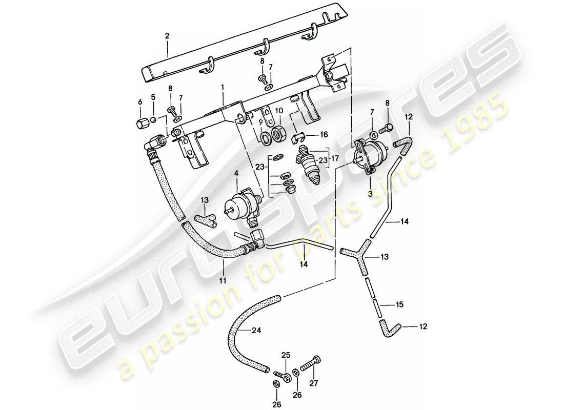 porsche 1986 (944) l-jetronic - 2 diagramma delle parti