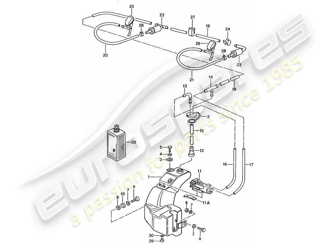 porsche 1986 (944) gruppo rondella diagramma delle parti