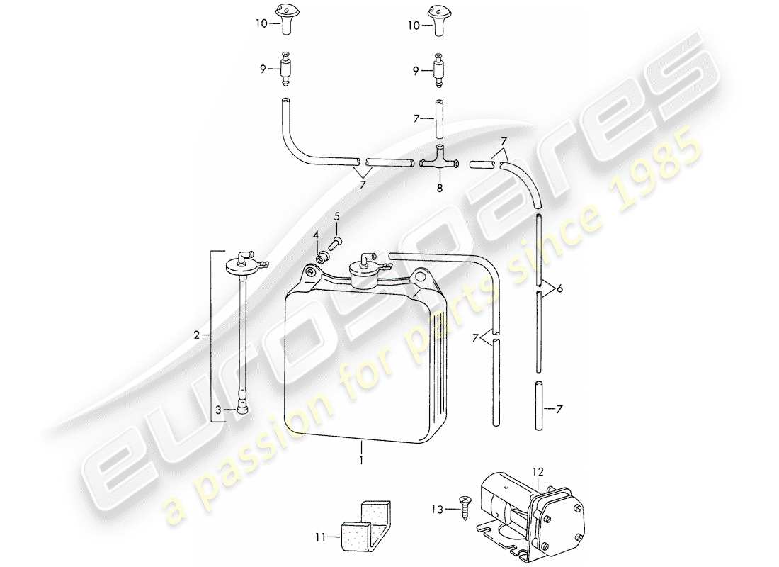 porsche 1966 (911/912) unità rondella - d >> - mj 1967 schema delle parti
