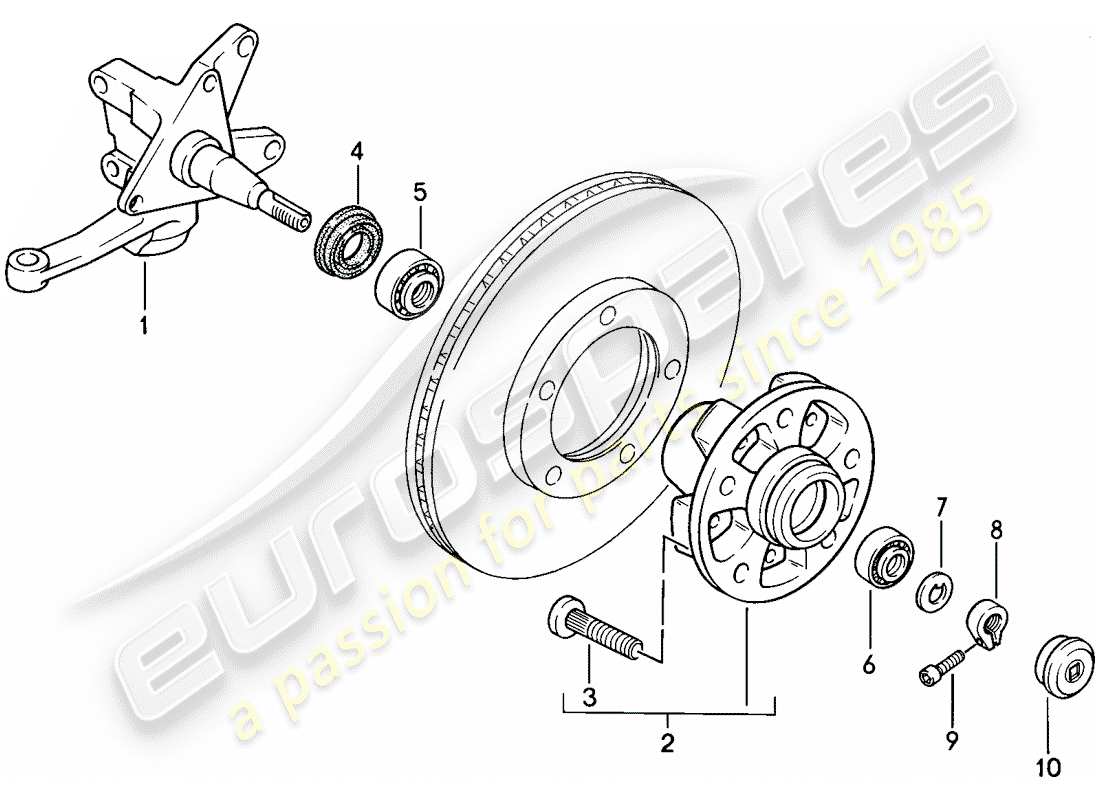 porsche 1986 (944) fuso a snodo - lubrificanti diagramma delle parti