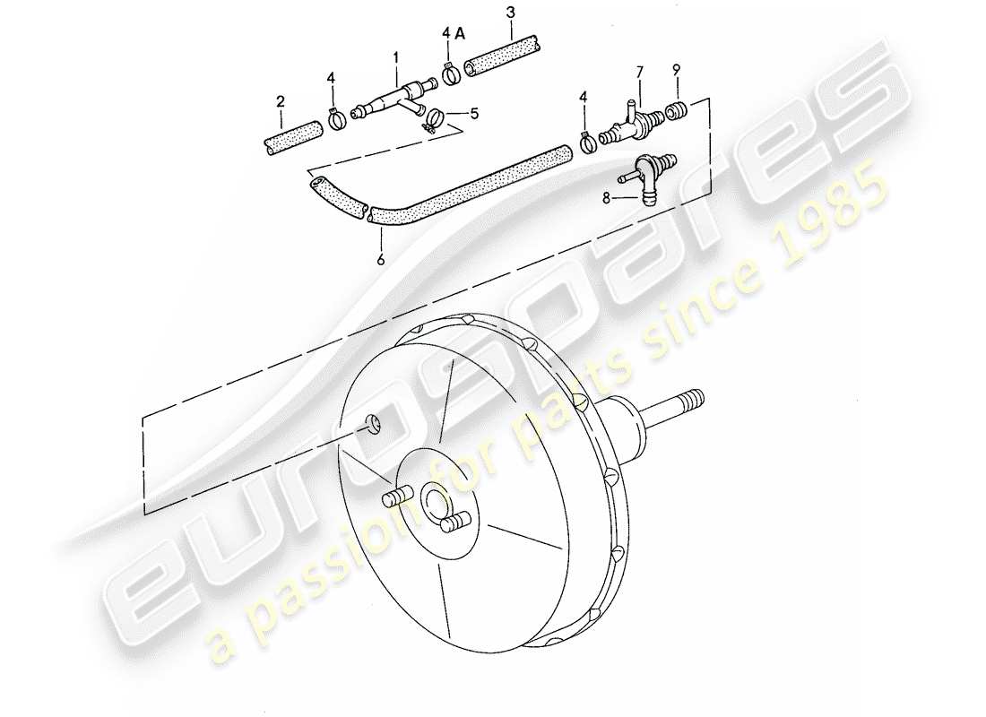 porsche 1990 (928) pompa di aspirazione diagramma delle parti