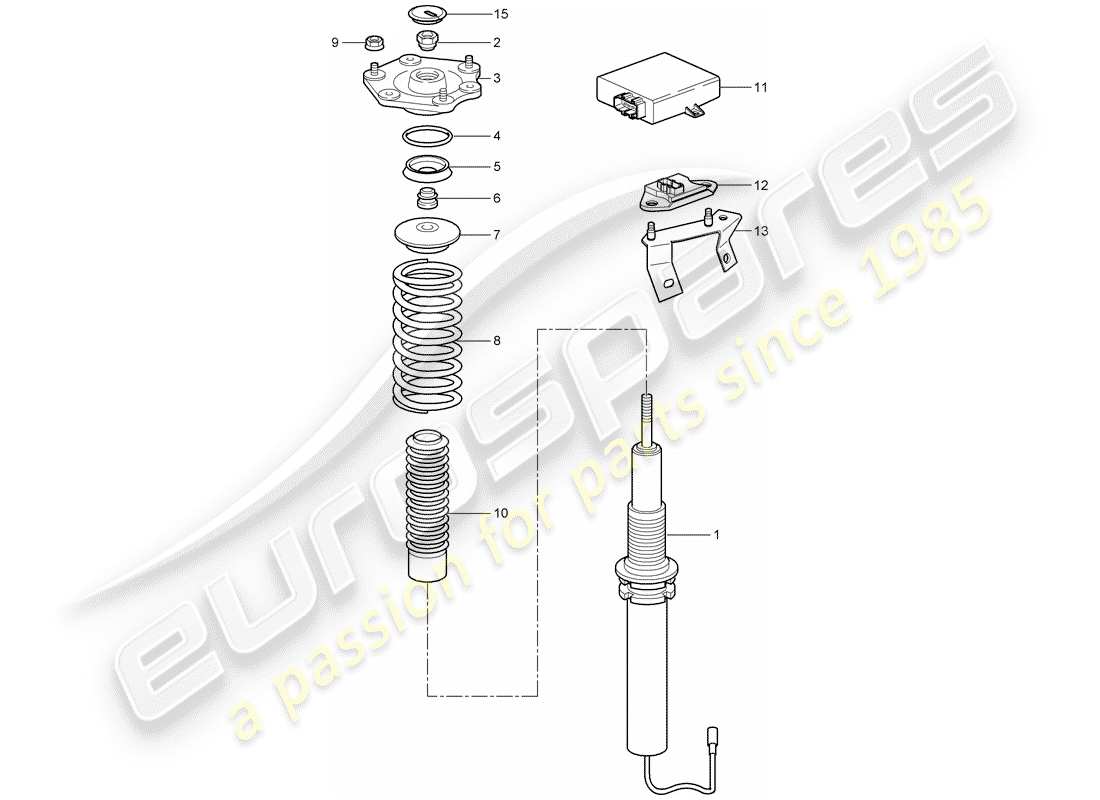 porsche 2009 997-2 turbo / gt2 schema delle parti sospensione