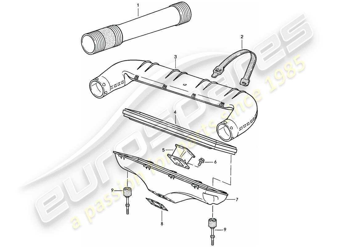 porsche 1983 (928) filtro aria - l-jetronic - d >> - mj 1984 schema delle parti