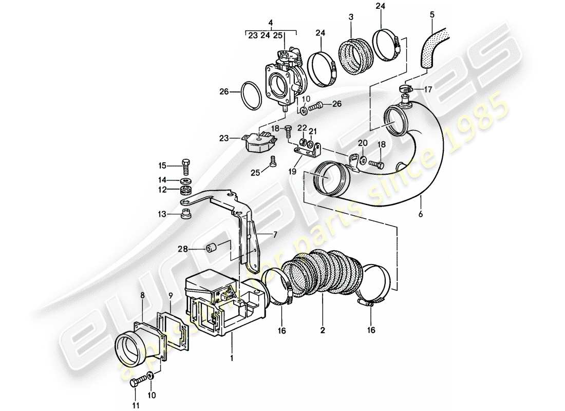 porsche 1986 (944) l-jetronic - 1 diagramma delle parti