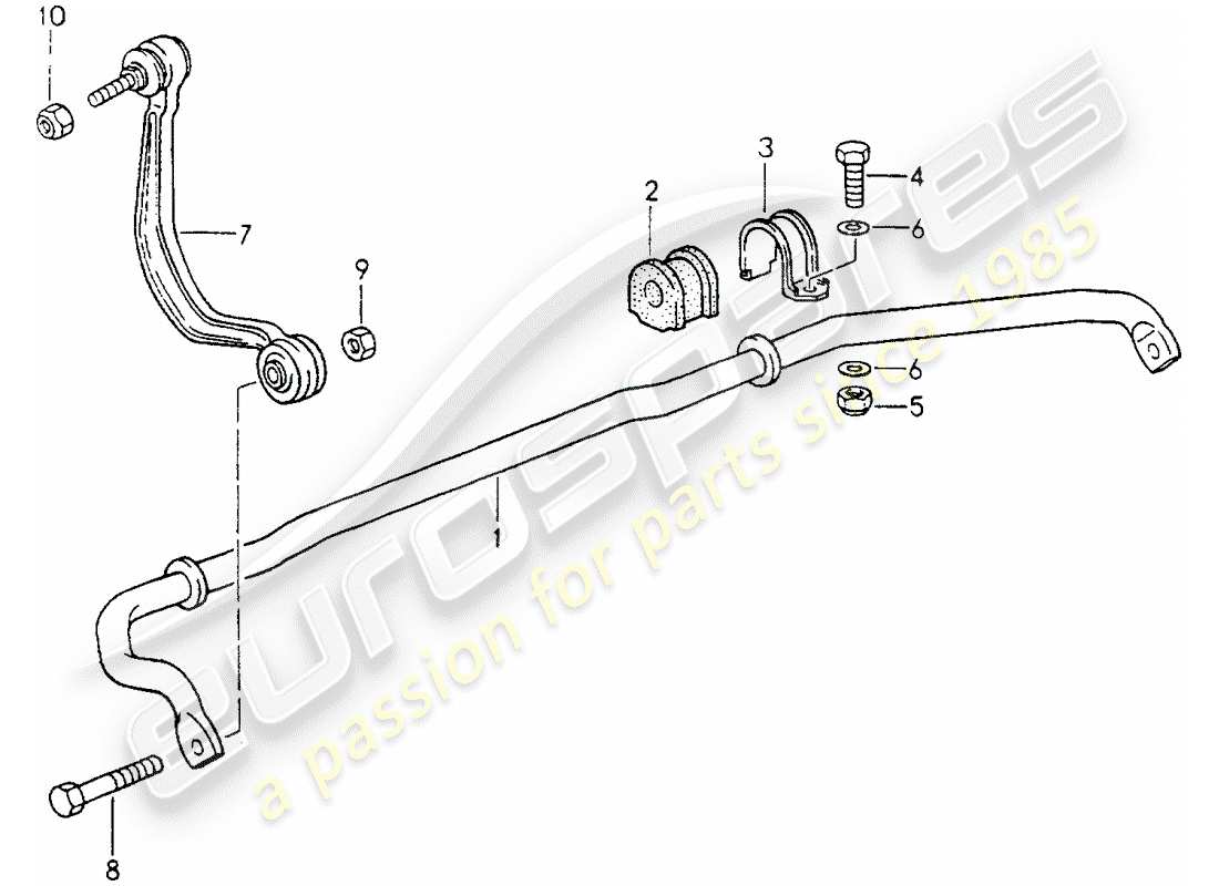 porsche 1990 (964) stabilizzatore diagramma delle parti