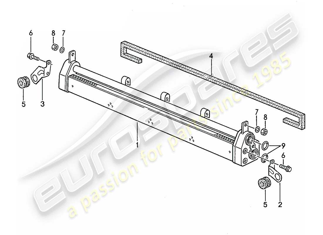 porsche 1990 (928) raffreddamento olio motore - d - mj 1990>> schema delle parti