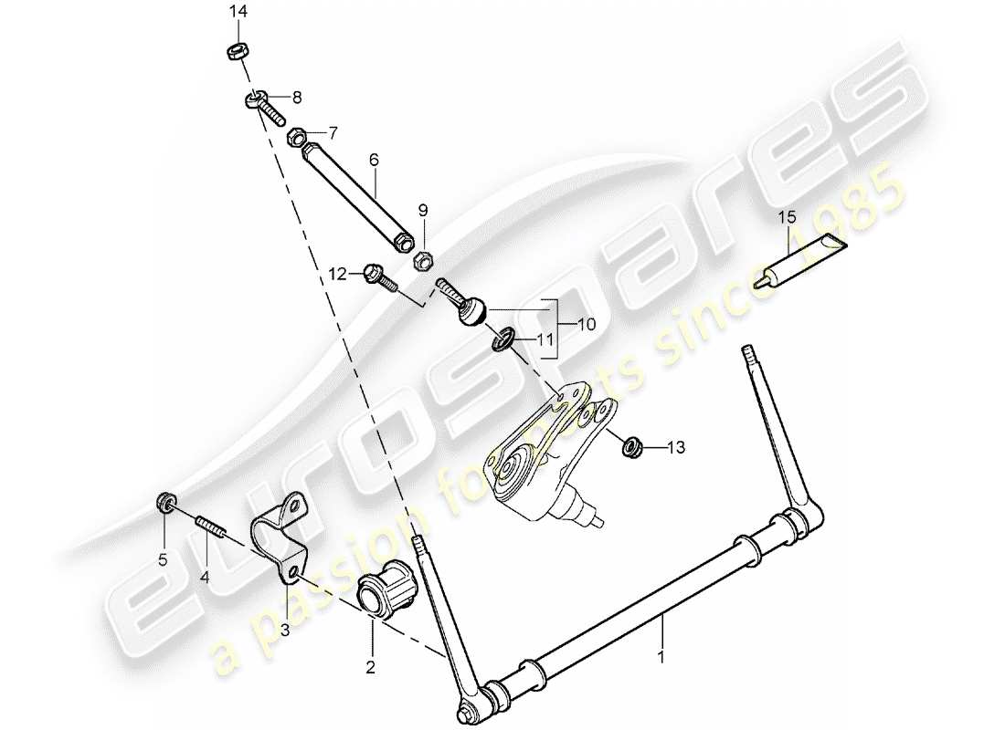 porsche 2005 (carrera gt) stabilizzatore diagramma delle parti