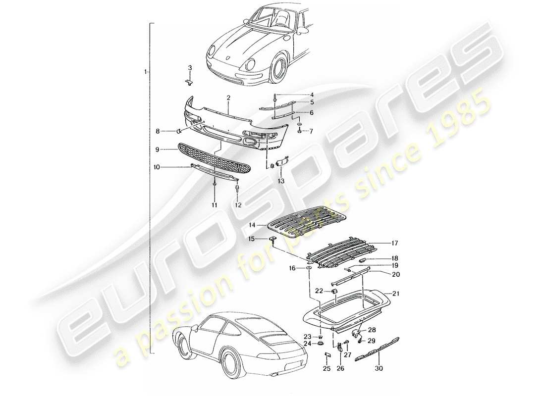 porsche 2009 (tequipment) diagramma delle parti aerokit