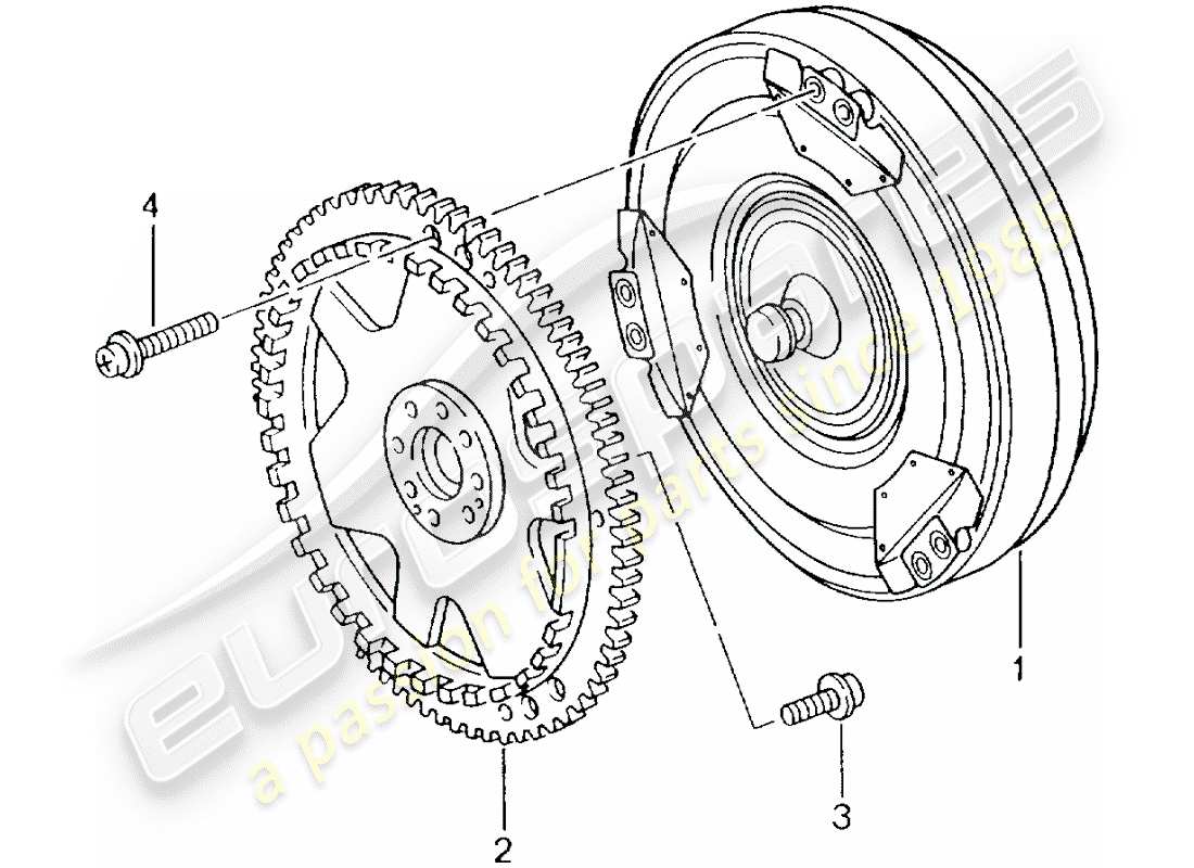 porsche 1998 (986 boxster) tiptronic - convertitore di coppia diagramma delle parti