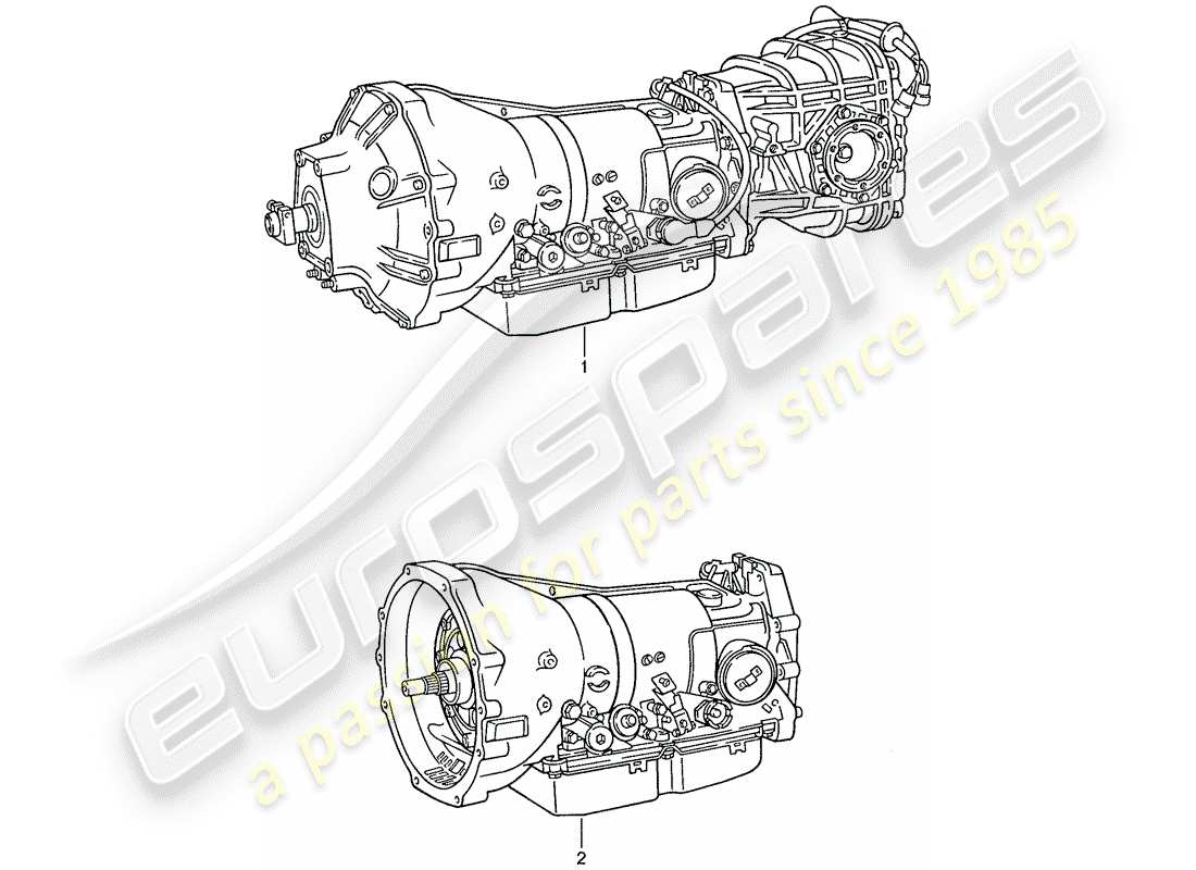 porsche 1991 (928) cambio automatico - cambio sostitutivo diagramma delle parti