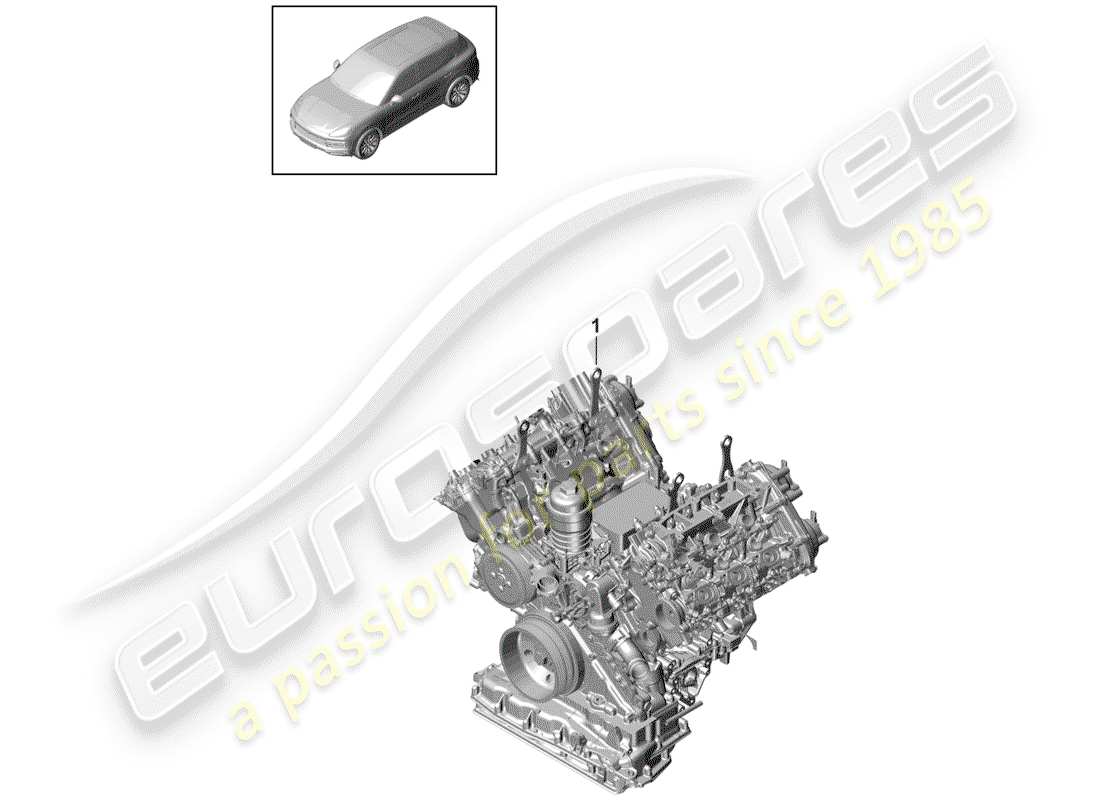 porsche 2019 (cayenne e3 9ya/9yb) blocco lungo diagramma delle parti