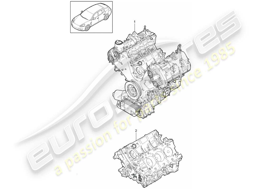 porsche 2011 (panamera 970) diagramma delle parti blocco lungo