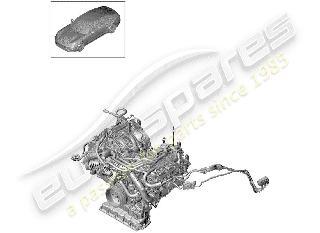 porsche 2017 (panamera 971-1) motore sostitutivo diagramma delle parti
