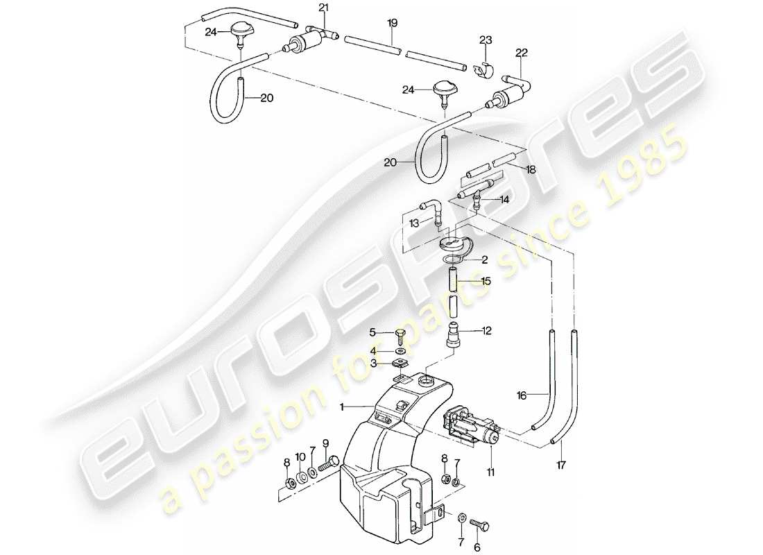 porsche 1981 (924) gruppo rondella diagramma delle parti
