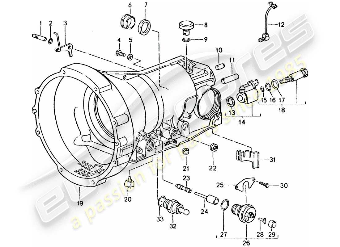 porsche 1992 (928) cambio automatico - scatola cambio - accessori diagramma delle parti