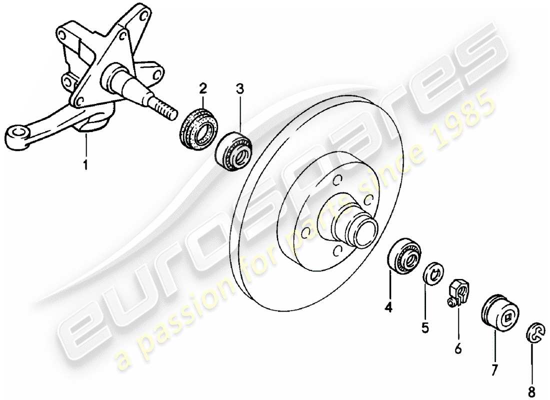 porsche 1981 (924) fuso a snodo - lubrificanti - d >> - mj 1980 schema delle parti