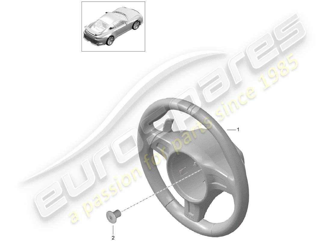 porsche 2014 (991-1 r/gt3/rs) volante diagramma delle parti