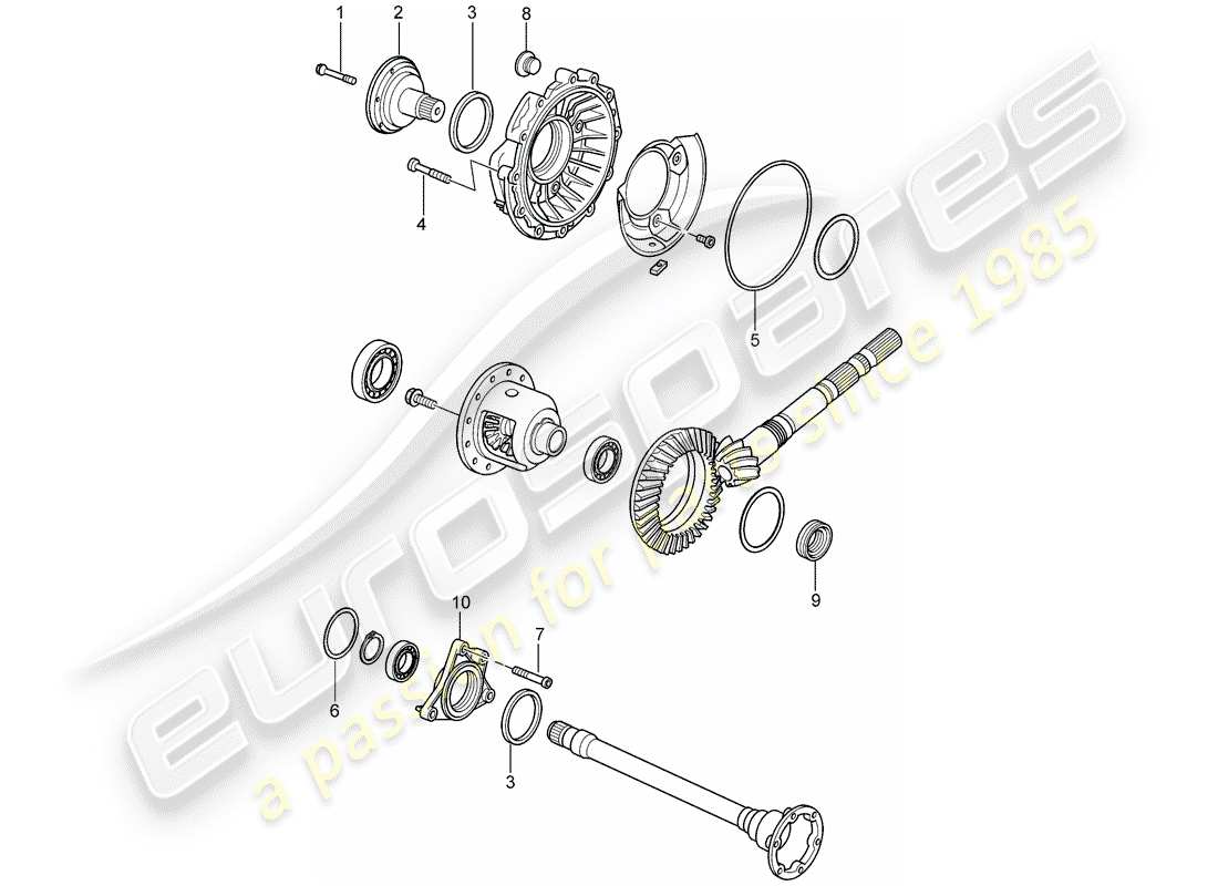 porsche 2007 (987 cayman) schema delle parti tiptronic