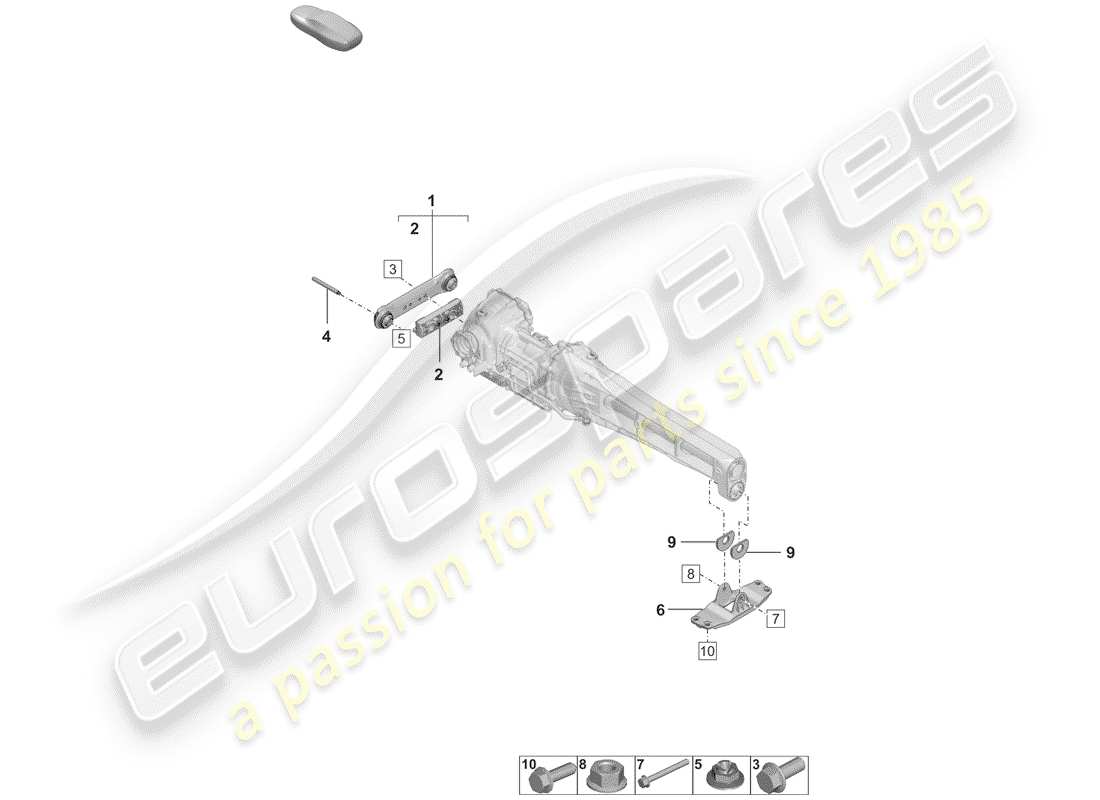 porsche 2019 (992-1) parti di montaggio per diagramma delle parti