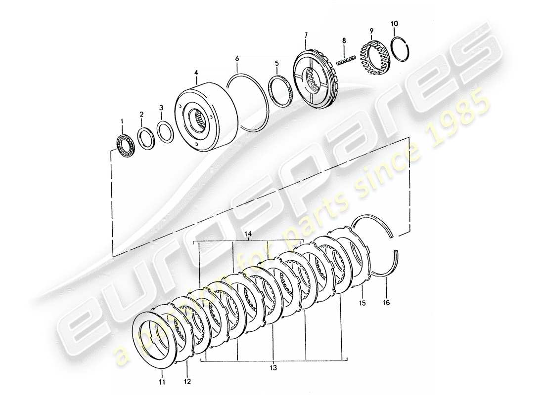 porsche 1994 (928) cambio automatico - frizione - k 1 diagramma delle parti