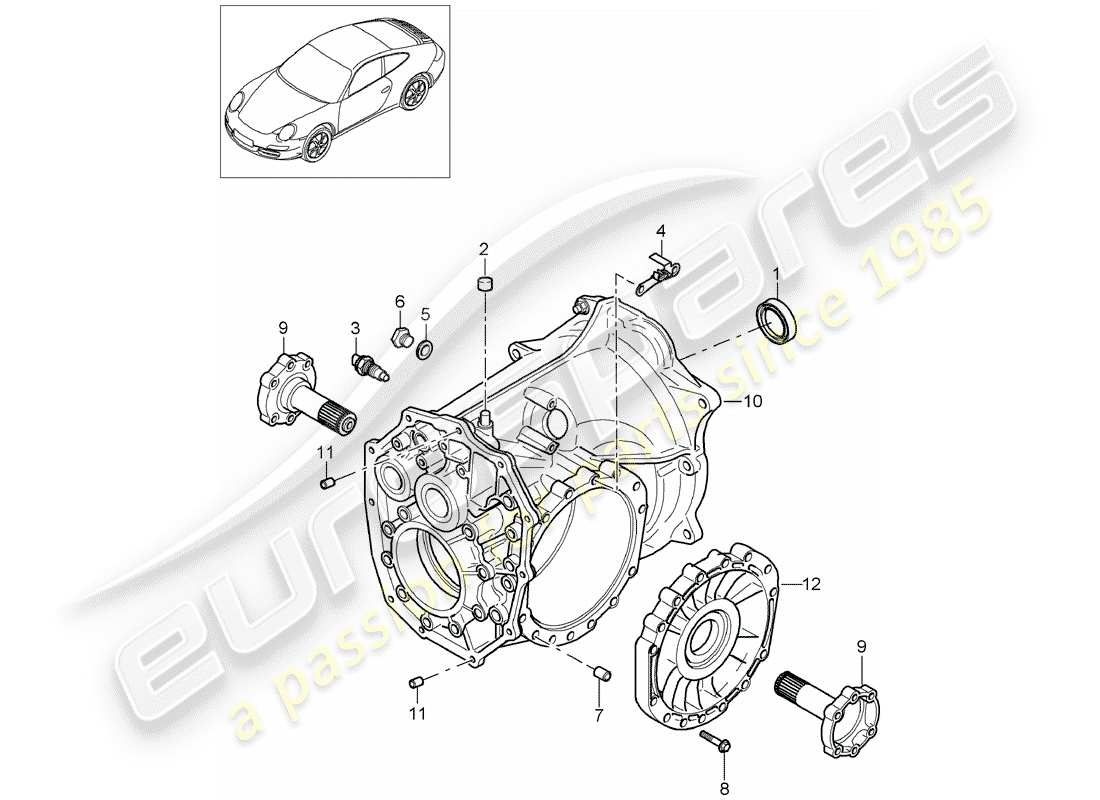 porsche 2010 (997-2) cambio manuale diagramma delle parti