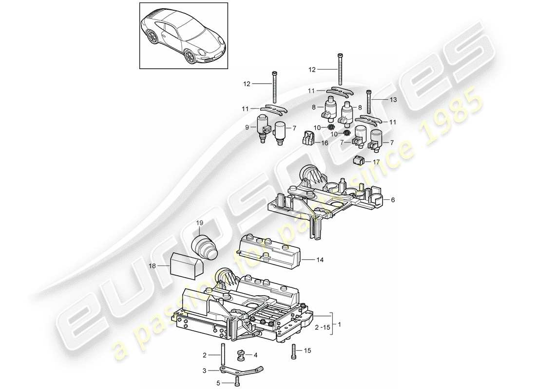 porsche 2007 (997-1) tiptronic diagramma delle parti