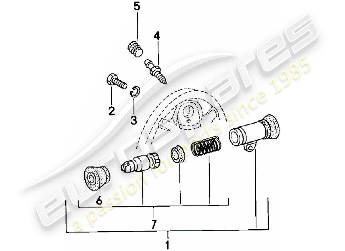 porsche 1981 (924) cilindro freno ruota - asse posteriore - d >> - mj 1980 schema delle parti