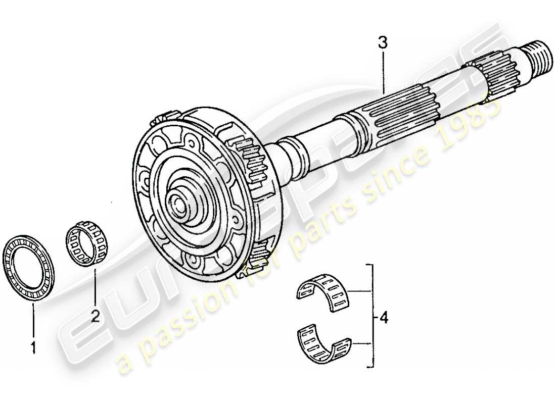 porsche 1990 (928) cambio automatico - porta pignone planetario diagramma delle parti