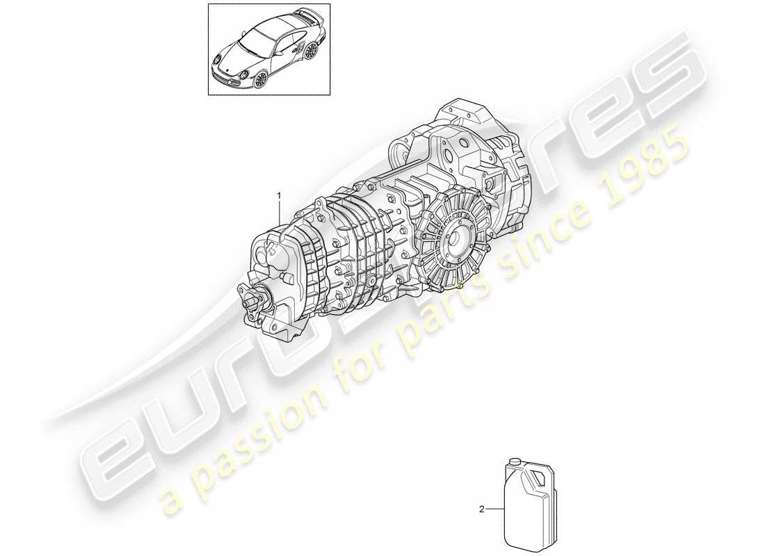 porsche 2013 (997-2 turbo / gt2 rs) schema delle parti trasmissione di ricambio