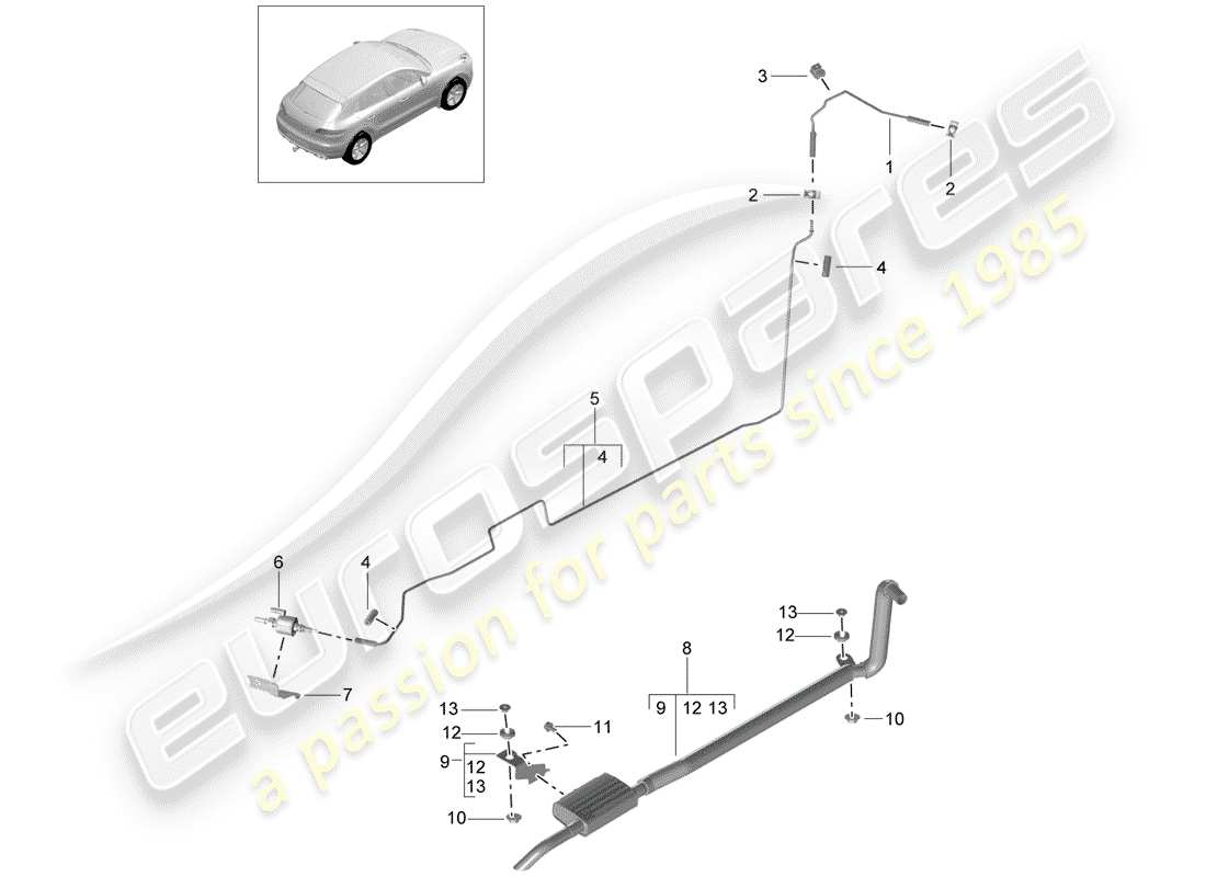 porsche 2015 (macan) riscaldatore aggiuntivo diagramma delle parti