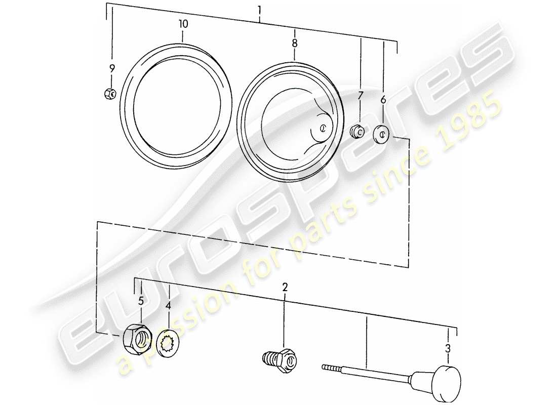 porsche 1957 (356/356a) valvola diagramma delle parti
