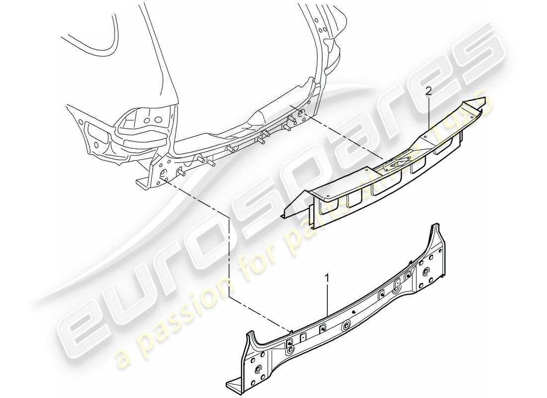porsche 2014 (cayenne e2 92a) schema delle parti estremità posteriore