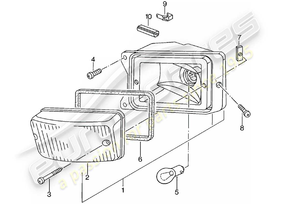 porsche 1982 (924) segnale di svolta diagramma delle parti