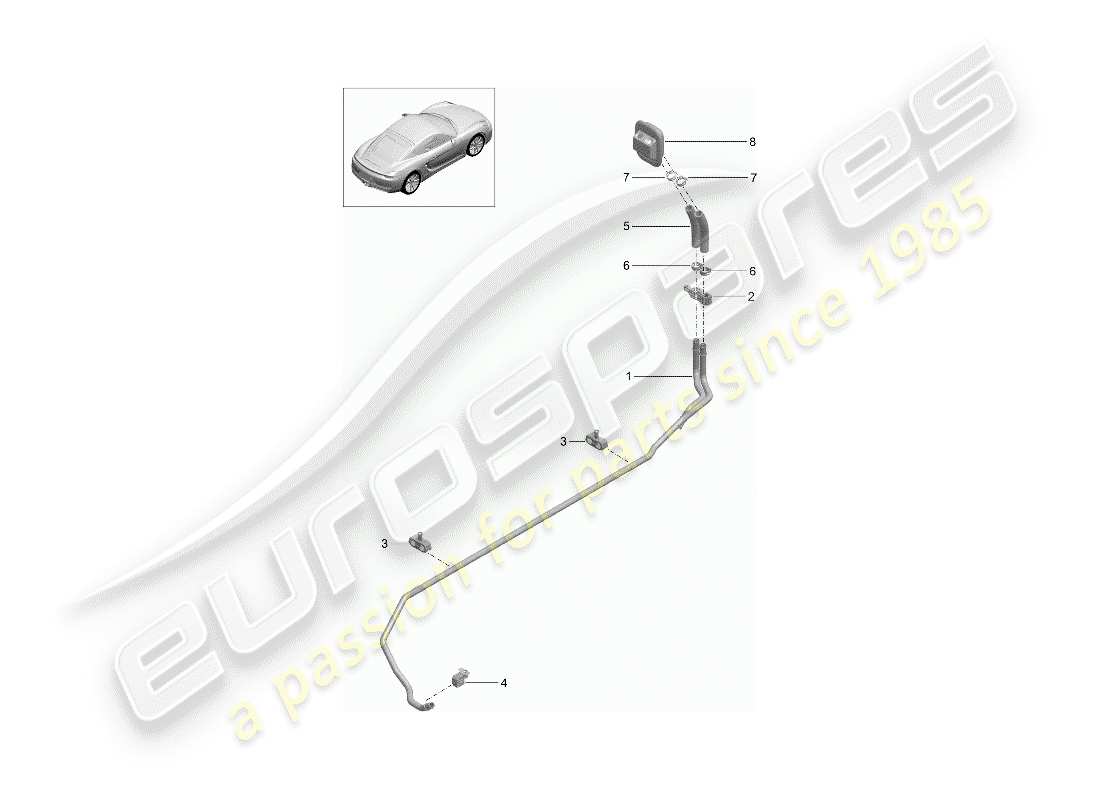 porsche 2016 (981 cayman) stufa diagramma delle parti