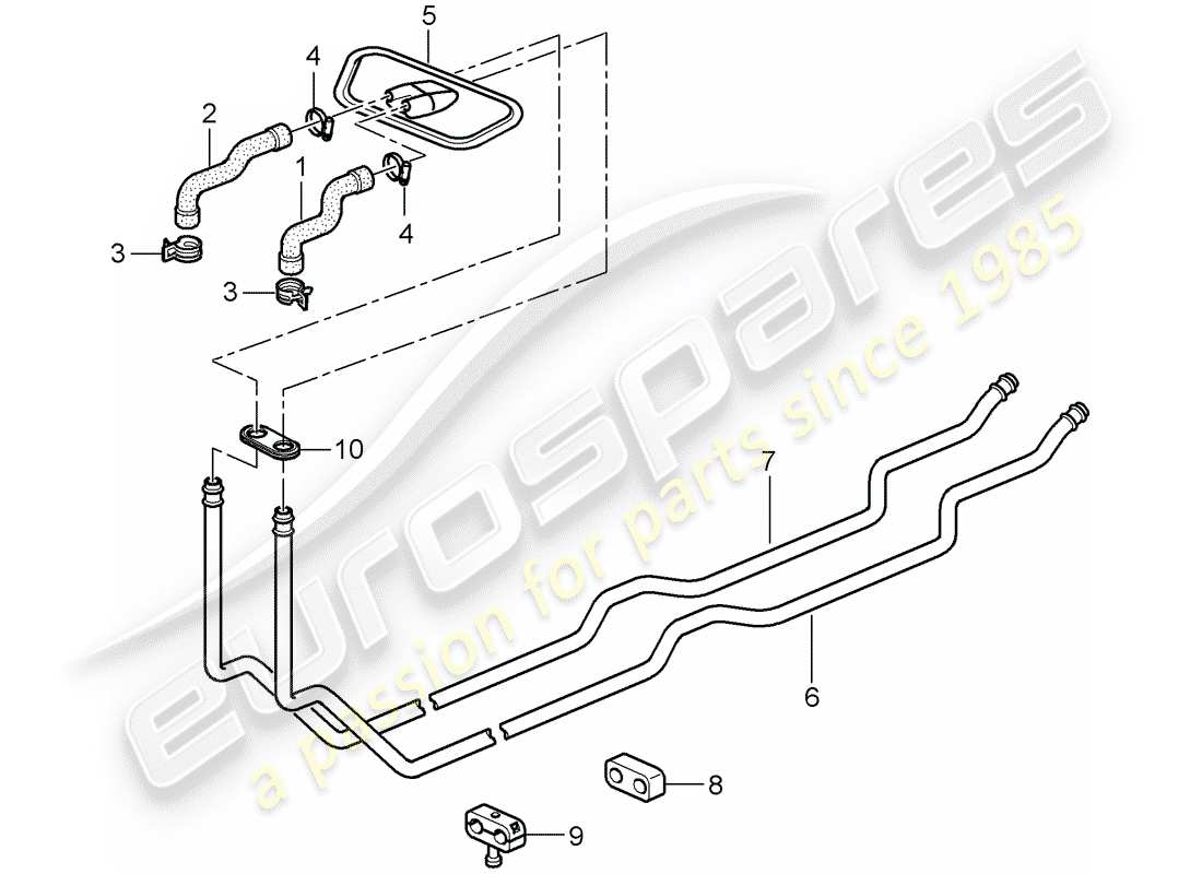 porsche 2007 (997-1 gt3) impianto di riscaldamento 1 diagramma delle parti