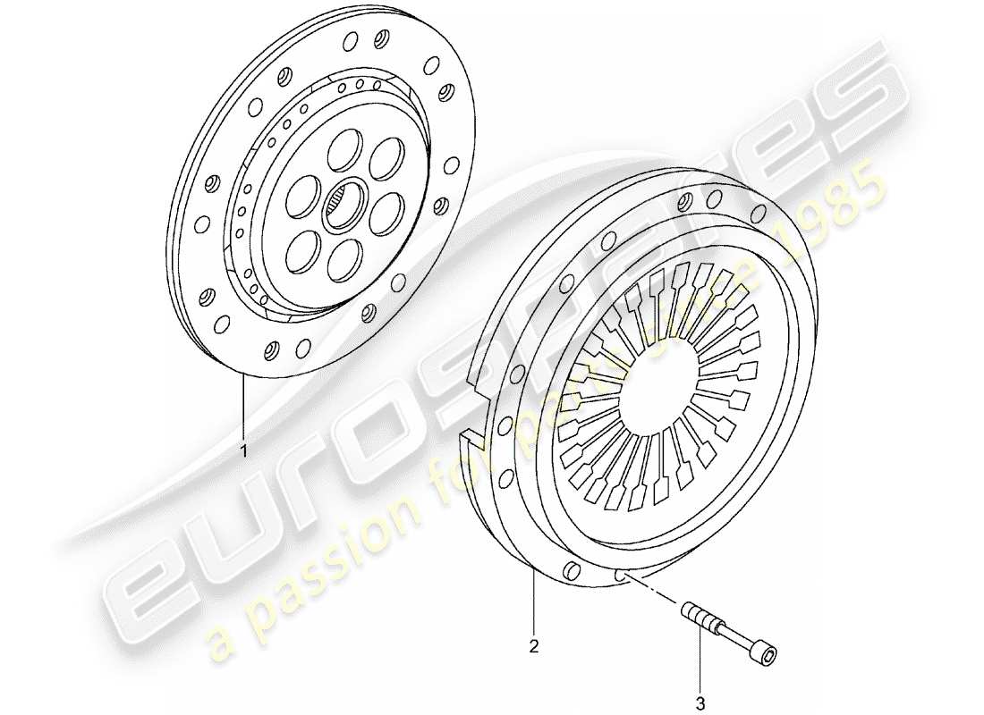 porsche 2004 (996 turbo / gt2) frizione diagramma delle parti